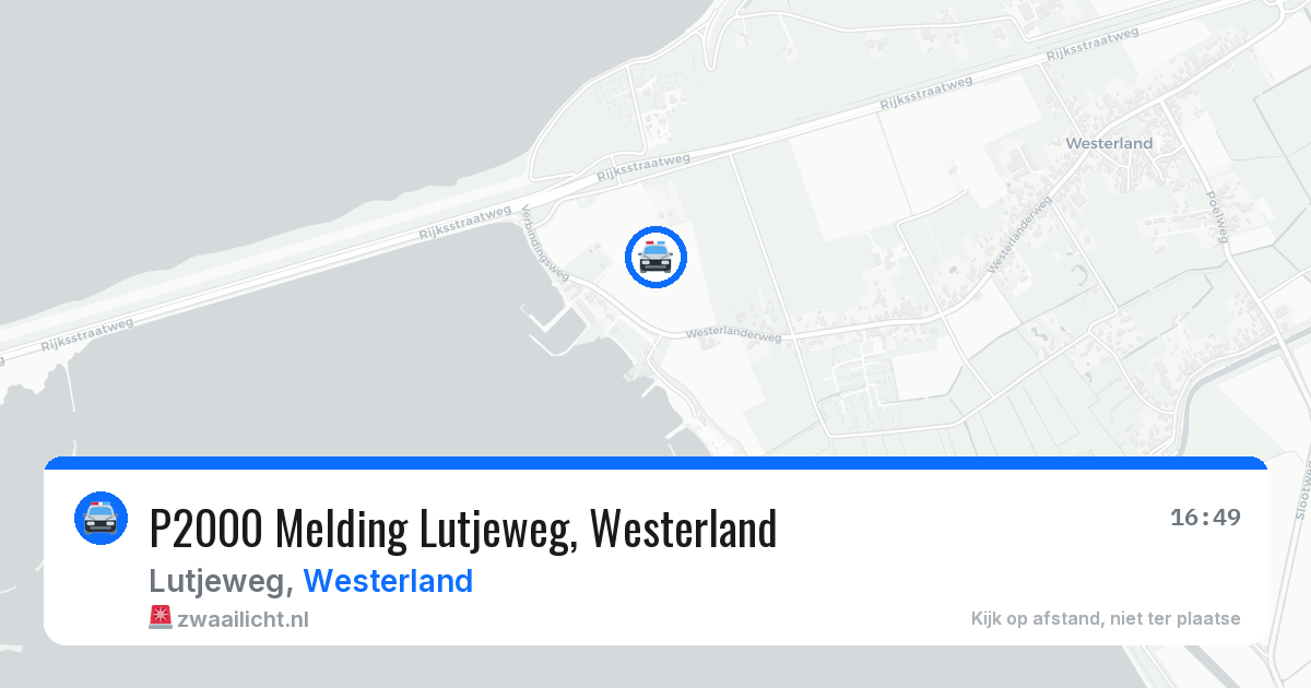 P2000 Melding Lutjeweg, Westerland — 14 mei 2026