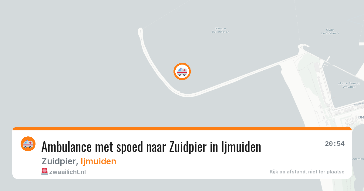 Ambulance met spoed naar Zuidpier in Ijmuiden — 18 mrt 2026