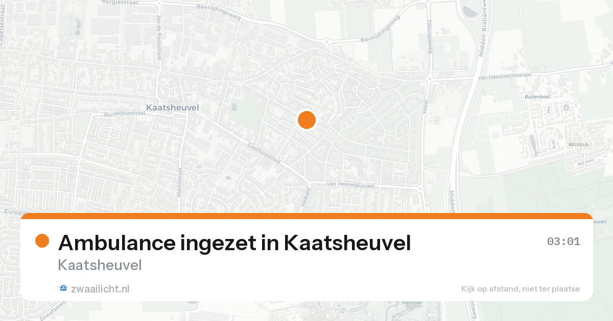 Ambulance ingezet in Kaatsheuvel — 14 aug 2026