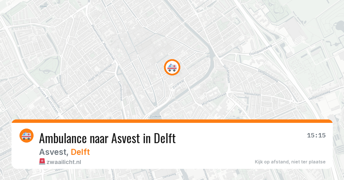 Ambulance naar Asvest in Delft — 19 mei 2026