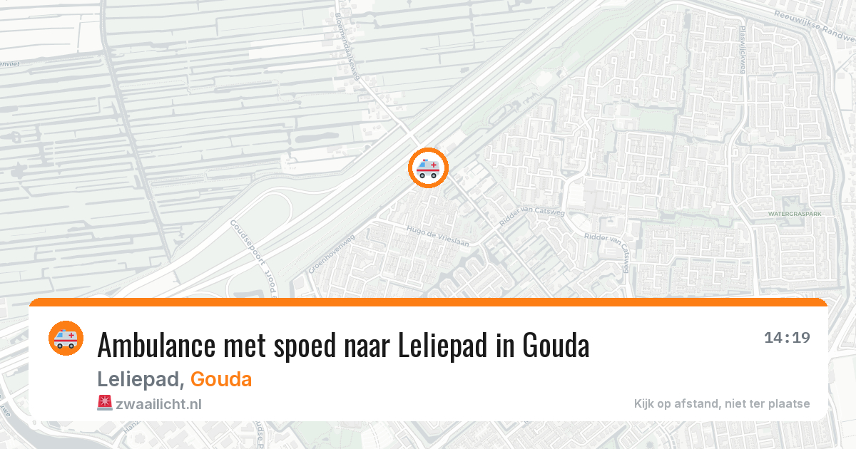 Ambulance met spoed naar Leliepad in Gouda — 2 jun 2026