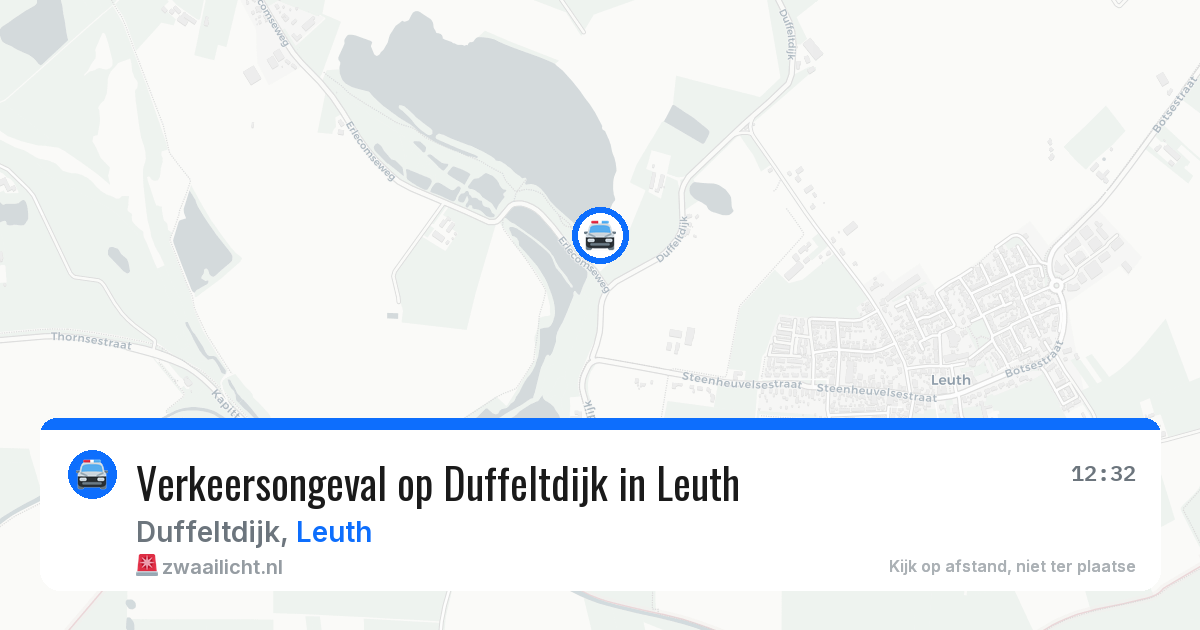 Verkeersongeval op Duffeltdijk in Leuth — 16 mei 2026