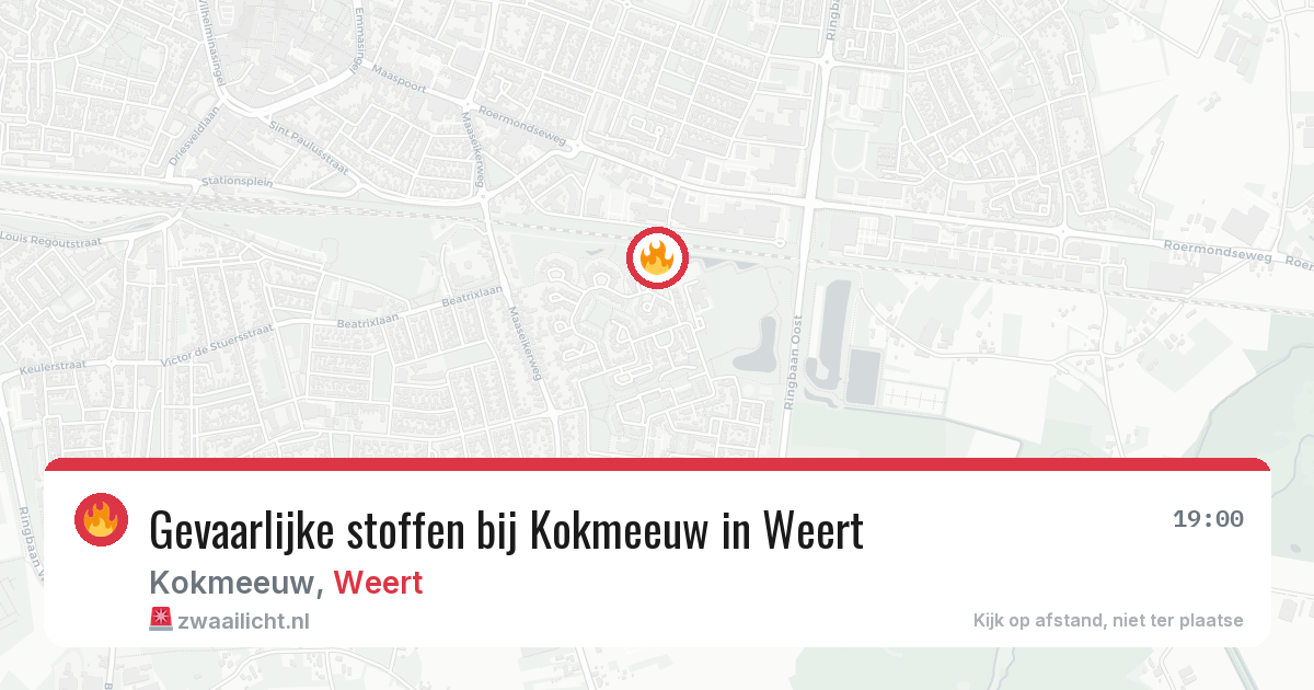 Gevaarlijke stoffen bij Kokmeeuw in Weert — 4 mei 2026