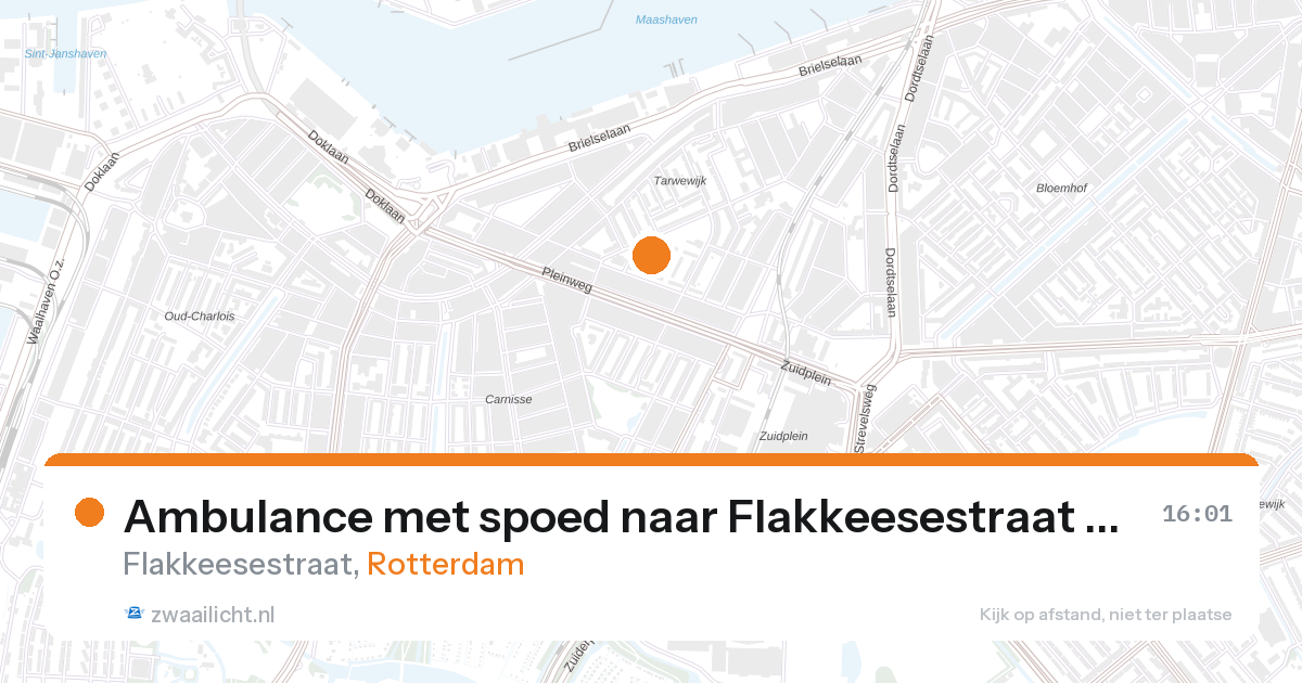 Ambulance met spoed naar Flakkeesestraat in Rotterdam — 27 aug 2026
