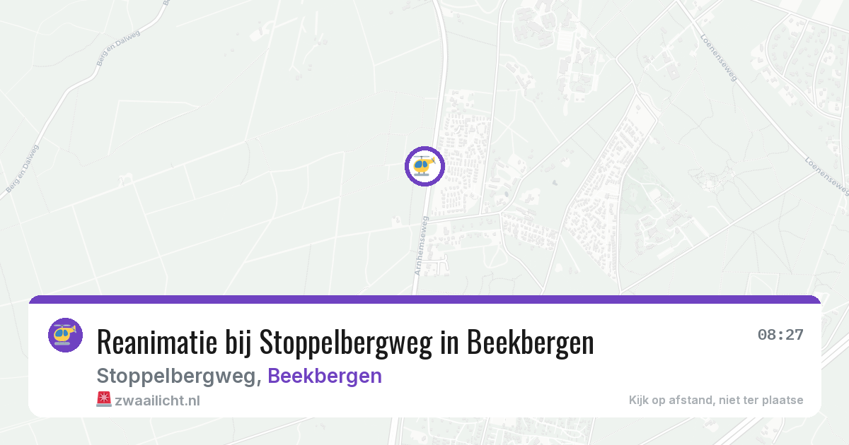 Reanimatie bij Stoppelbergweg in Beekbergen — 7 aug 2026
