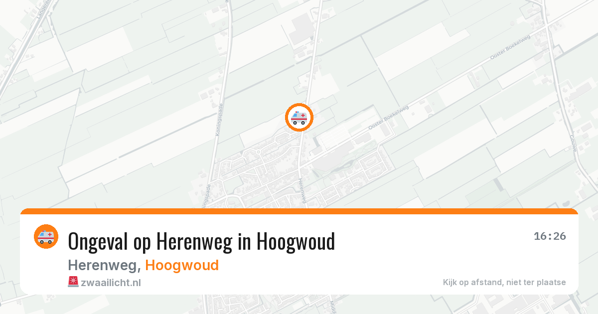 Ongeval op Herenweg in Hoogwoud — 30 apr 2026