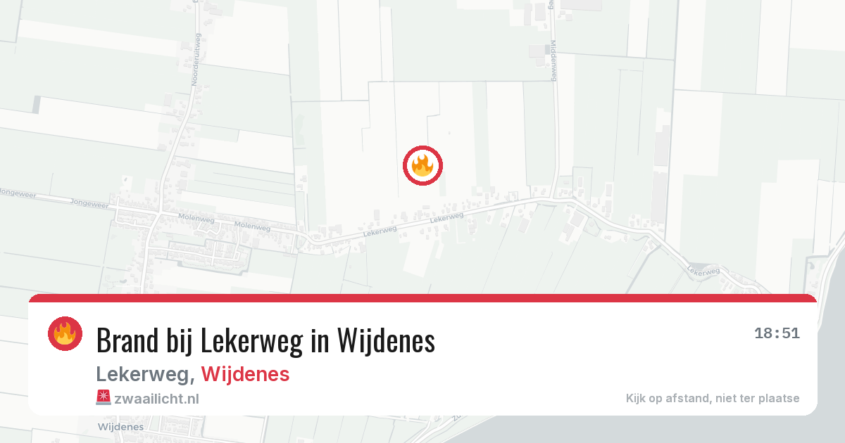 Brand bij Lekerweg in Wijdenes — 31 jan 2026