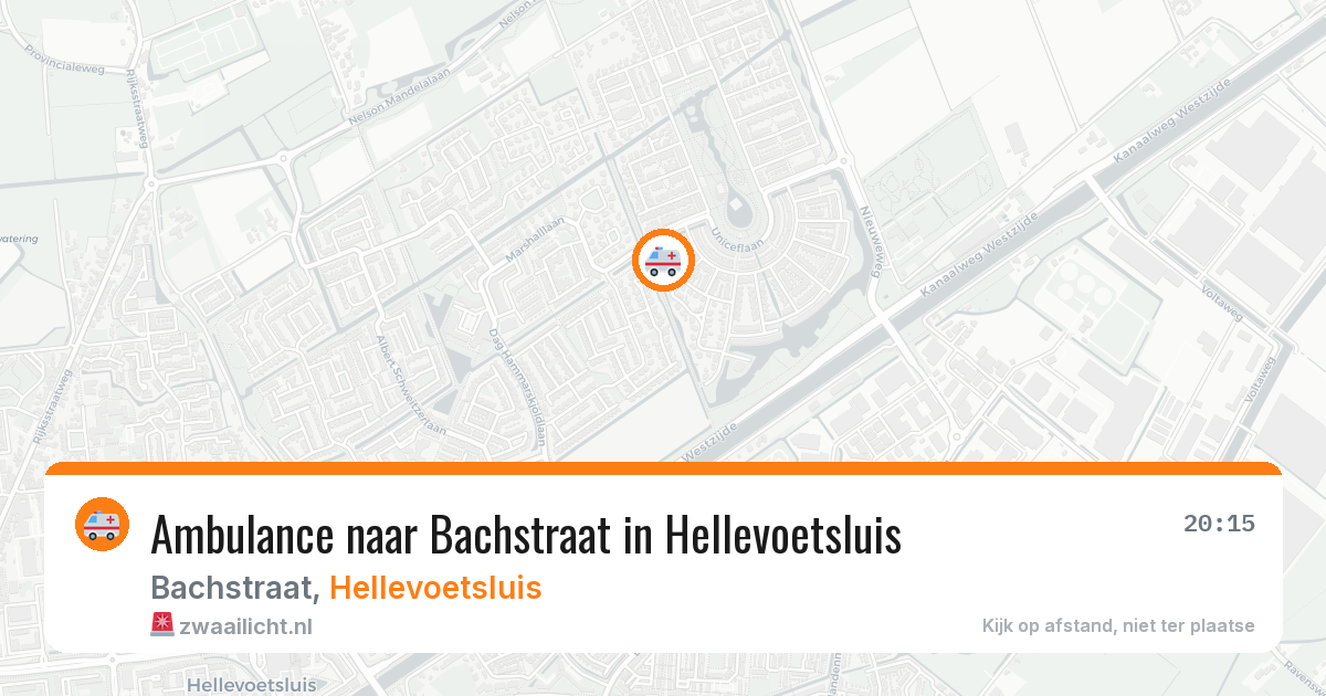Ambulance naar Bachstraat in Hellevoetsluis — 1 aug 2026