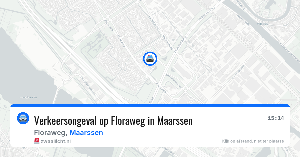 Verkeersongeval op Floraweg in Maarssen — 16 jan 2026