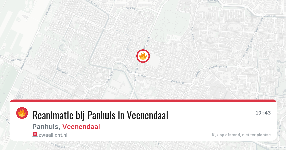 Reanimatie bij Panhuis in Veenendaal — 14 aug 2026