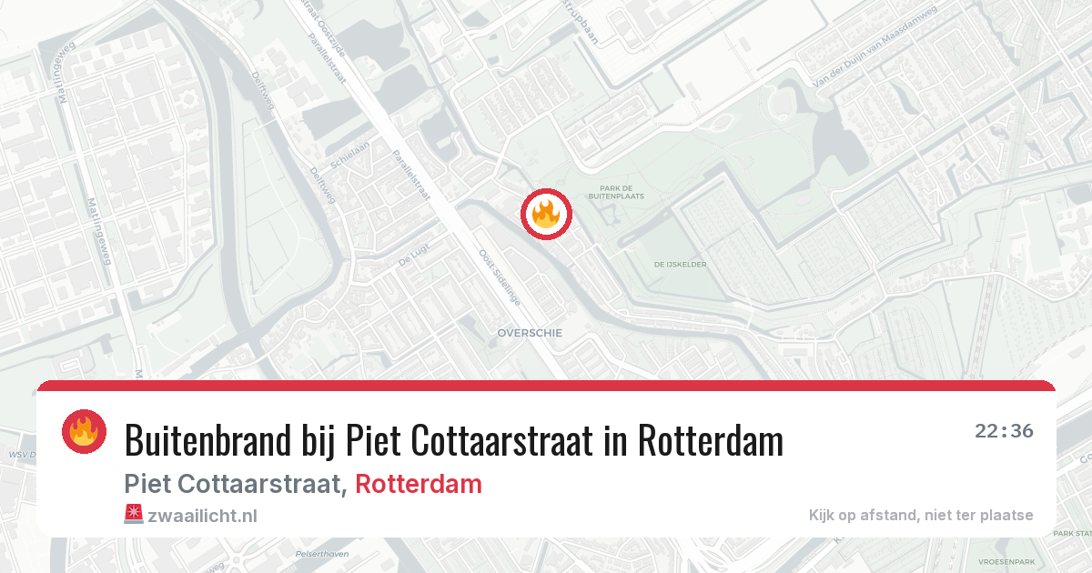 Buitenbrand bij Piet Cottaarstraat in Rotterdam — 6 mei 2026