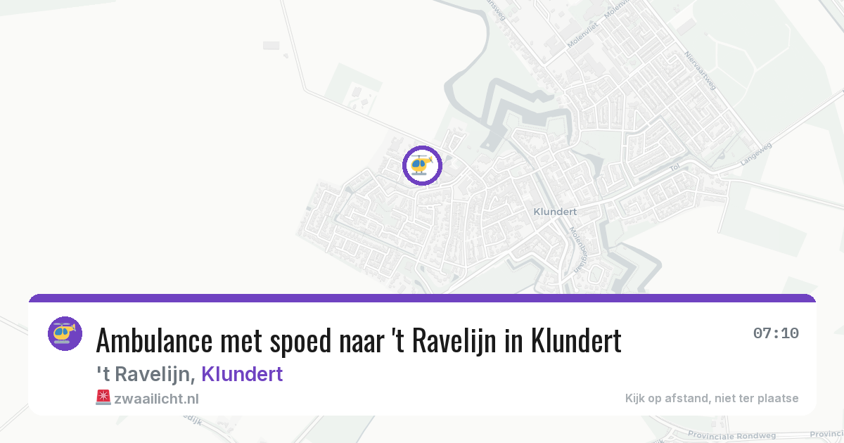 Ambulance met spoed naar 't Ravelijn in Klundert — 9 mrt 2026