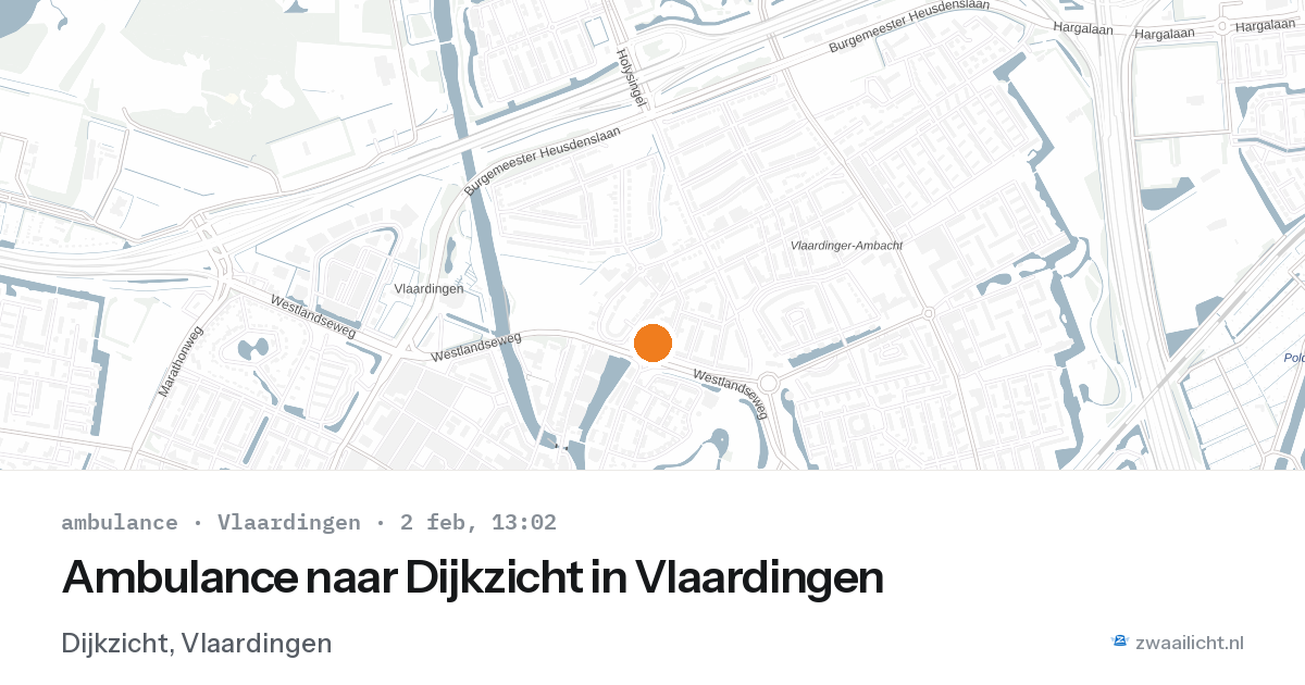 Ambulance naar Dijkzicht in Vlaardingen — 2 feb 2026
