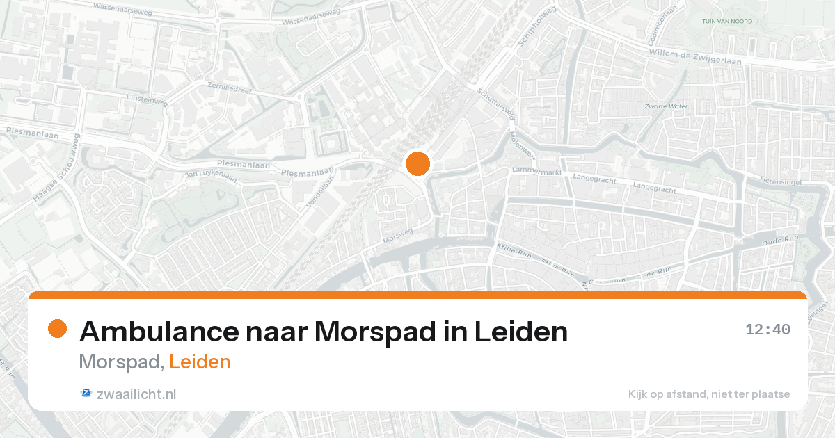Ambulance naar Morspad in Leiden — 16 aug 2026