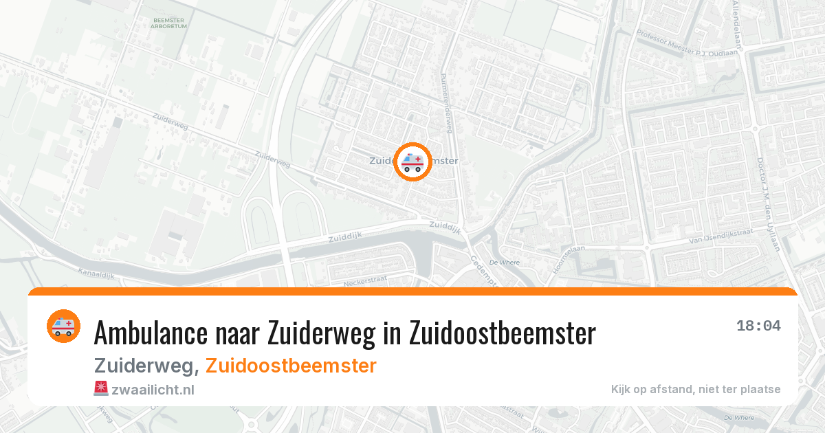 Ambulance naar Zuiderweg in Zuidoostbeemster — 11 mei 2026