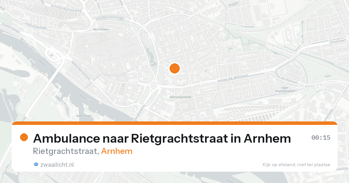 Ambulance naar Rietgrachtstraat in Arnhem — 15 aug 2026