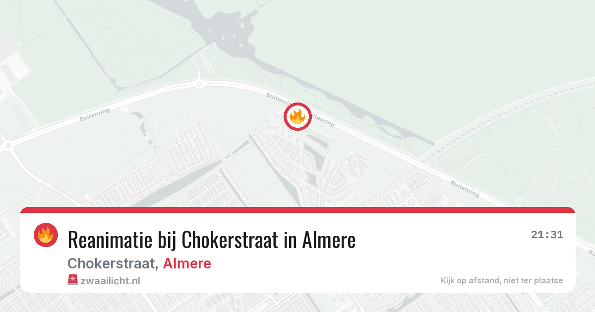 Reanimatie bij Chokerstraat in Almere — 9 mei 2026