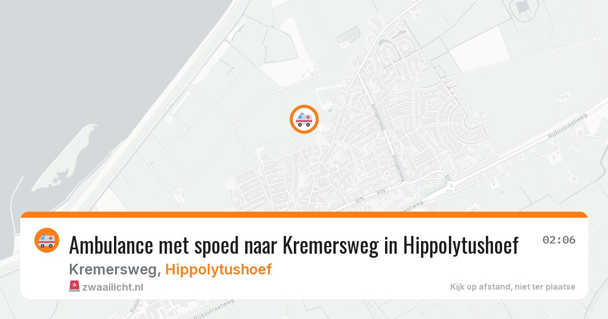 Ambulance met spoed naar Kremersweg in Hippolytushoef — 5 aug 2026