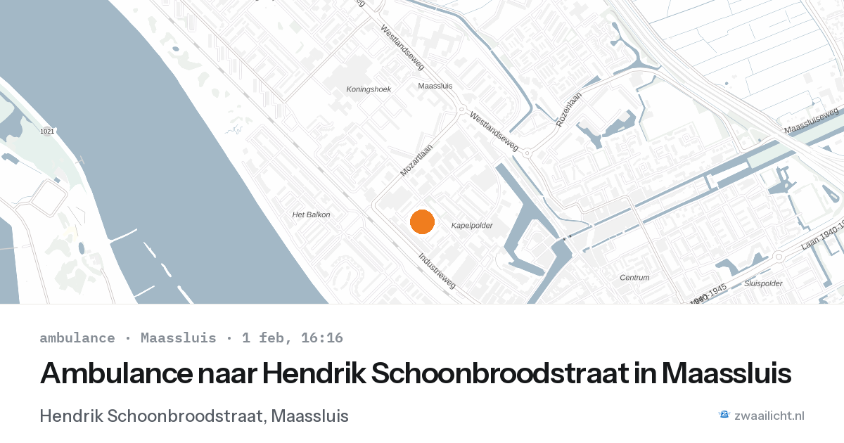Ambulance naar Hendrik Schoonbroodstraat in Maassluis — 1 feb 2026