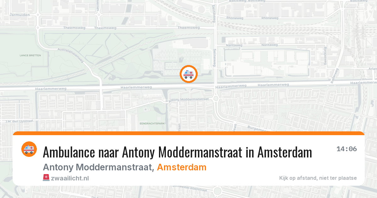 Ambulance naar Antony Moddermanstraat in Amsterdam — 8 apr 2026
