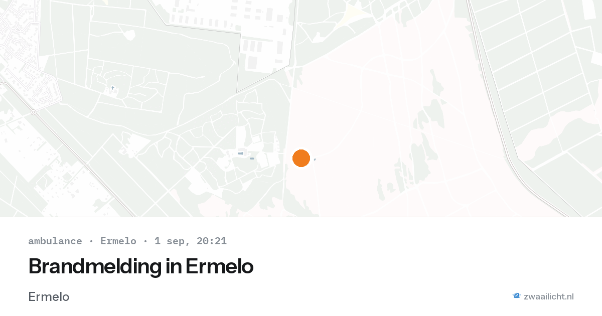 Brandmelding in Ermelo — 1 sep 2026