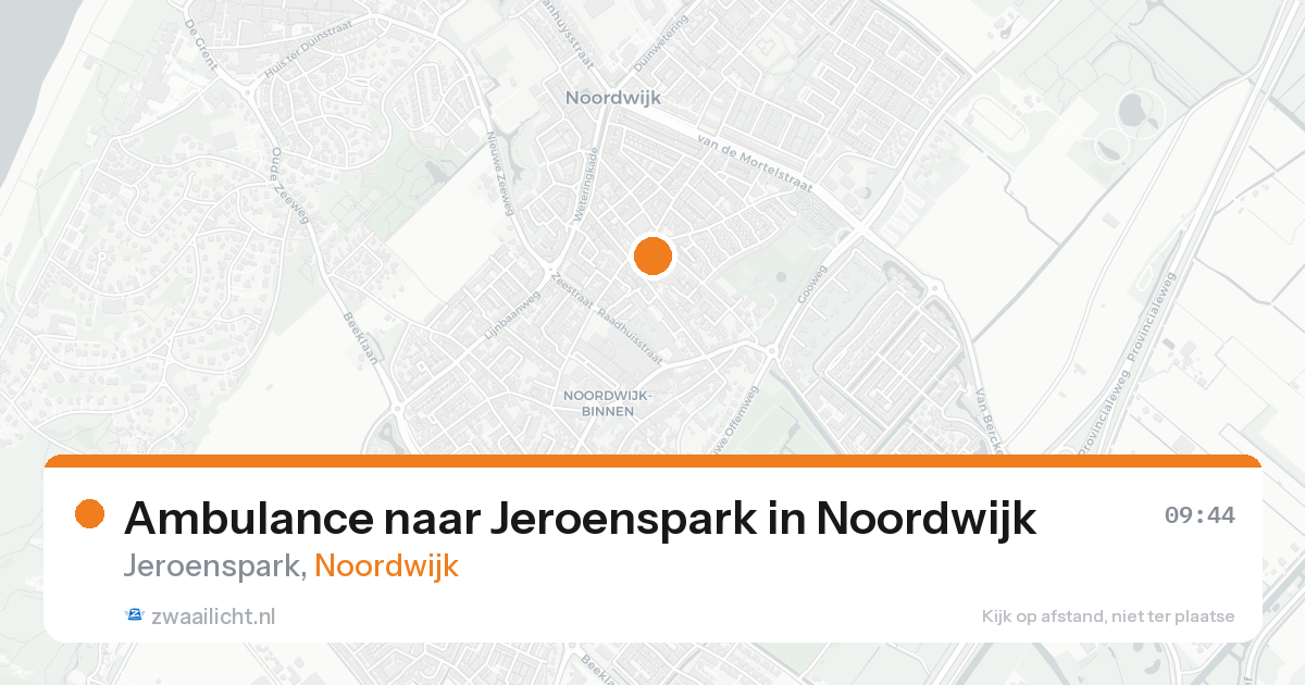 Ambulance naar Jeroenspark in Noordwijk — 18 aug 2026
