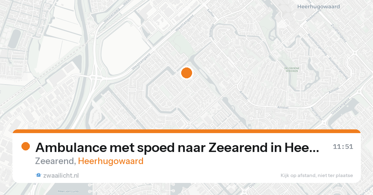 Ambulance met spoed naar Zeearend in Heerhugowaard — 20 aug 2026