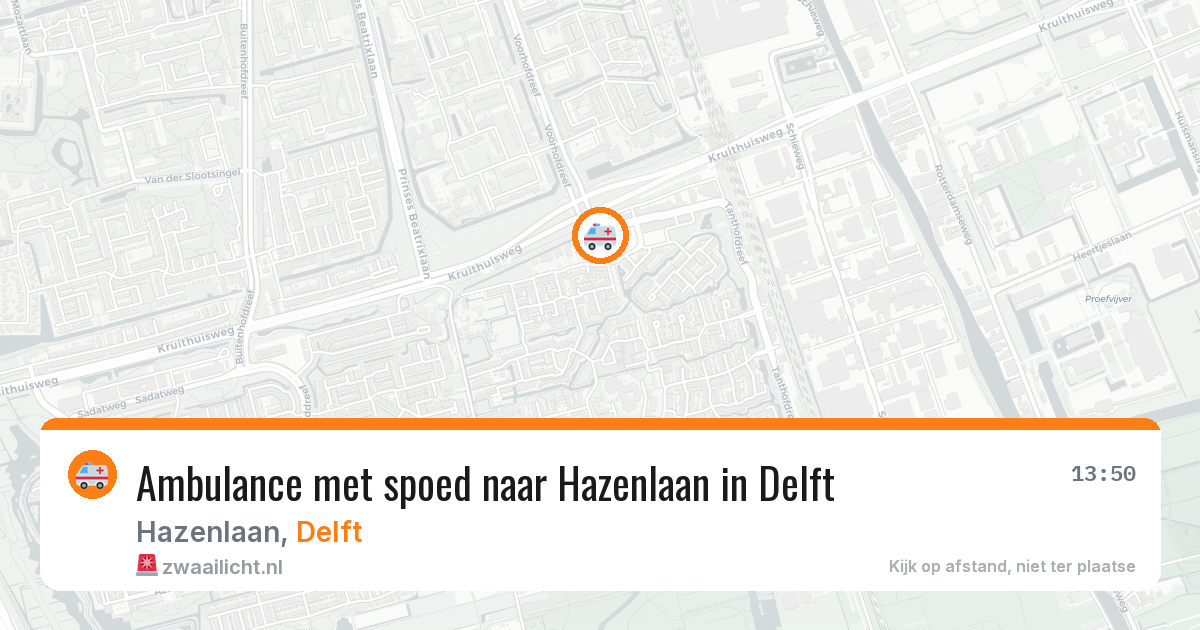 Ambulance met spoed naar Hazenlaan in Delft — 11 apr 2026