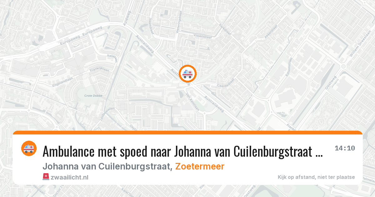 Ambulance met spoed naar Johanna van Cuilenburgstraat in Zoetermeer — 29 jan 2026