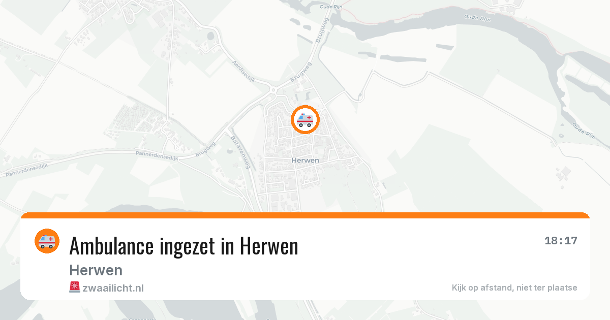 Ambulance ingezet in Herwen — 31 jul 2026