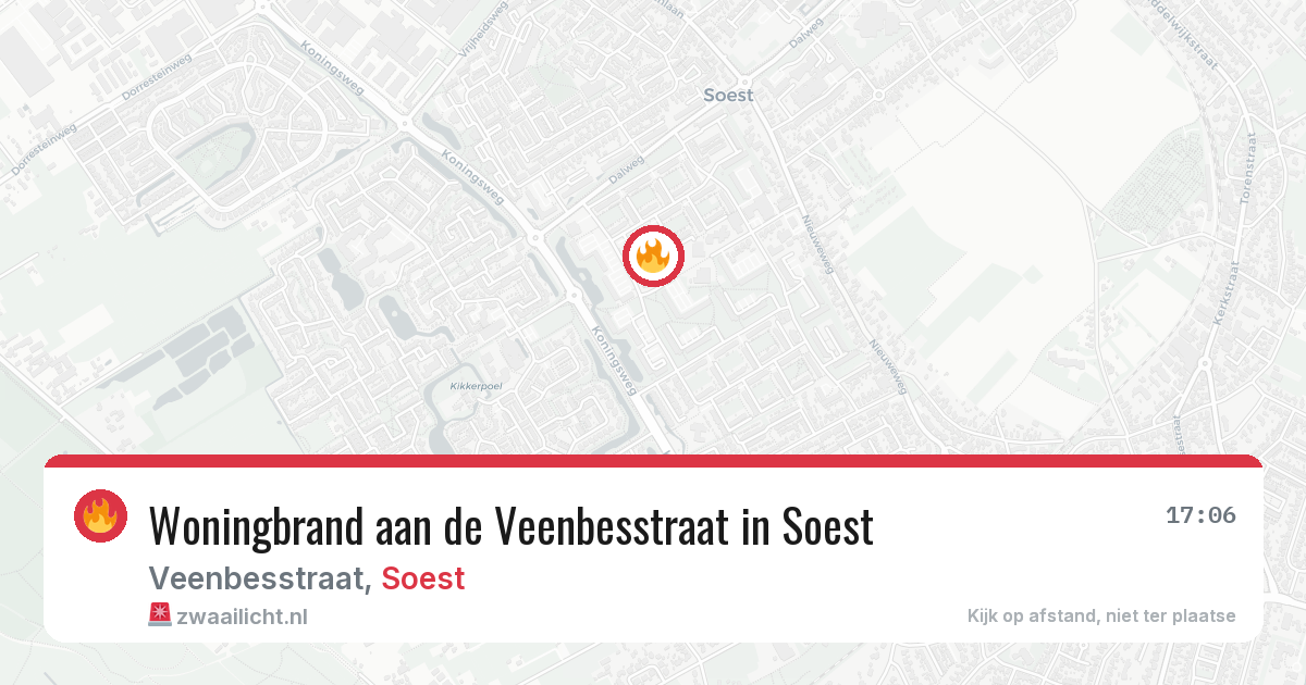 Woningbrand aan de Veenbesstraat in Soest — 15 apr 2026