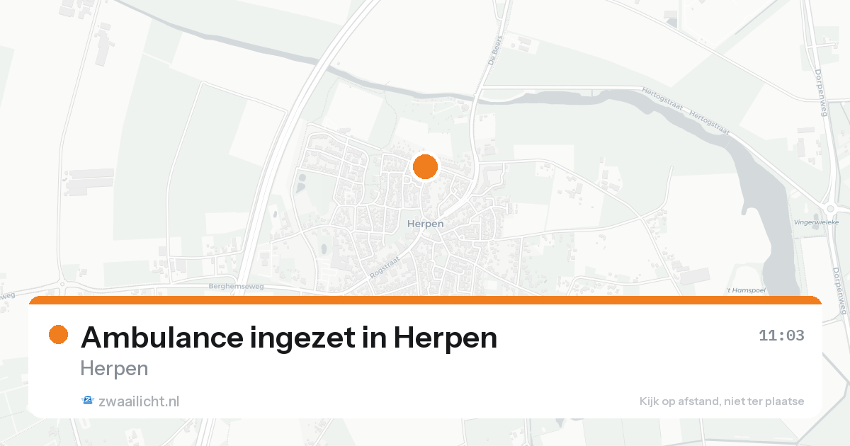 Ambulance ingezet in Herpen — 7 feb 2026