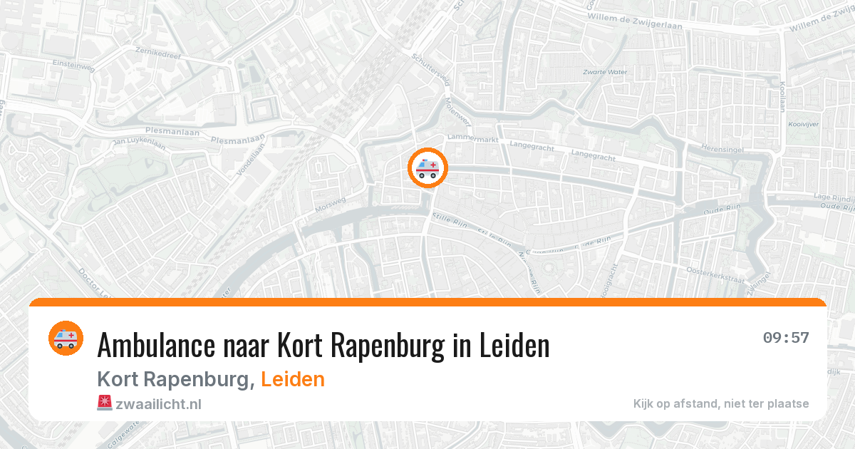 Ambulance naar Kort Rapenburg in Leiden — 30 jun 2026