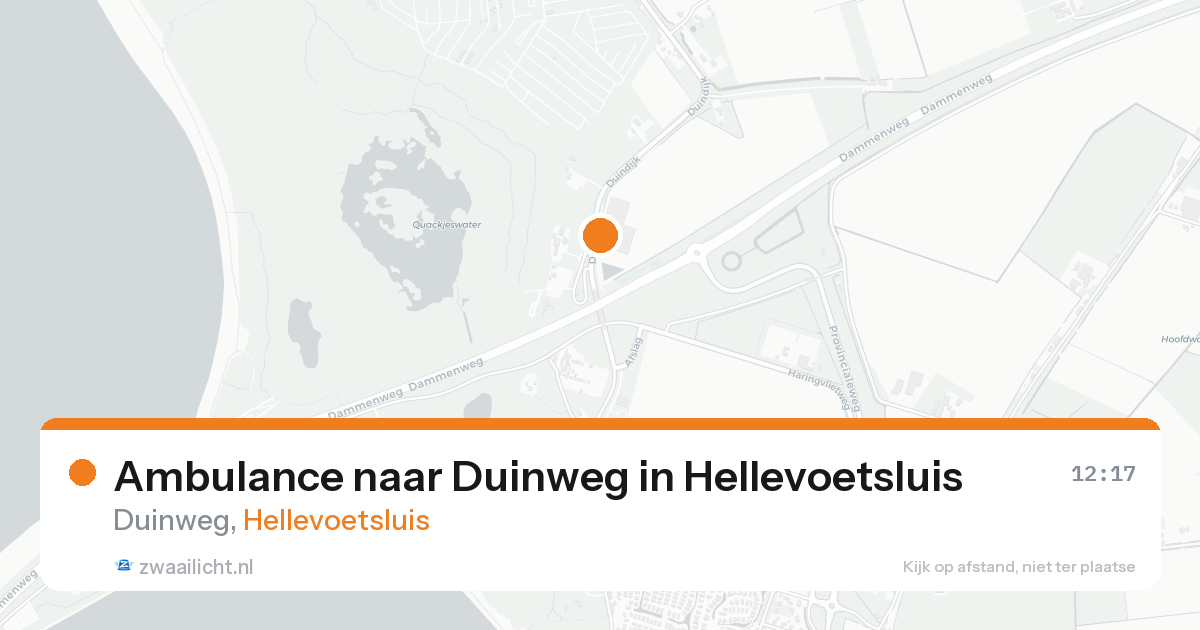 Ambulance naar Duinweg in Hellevoetsluis — 31 mei 2026