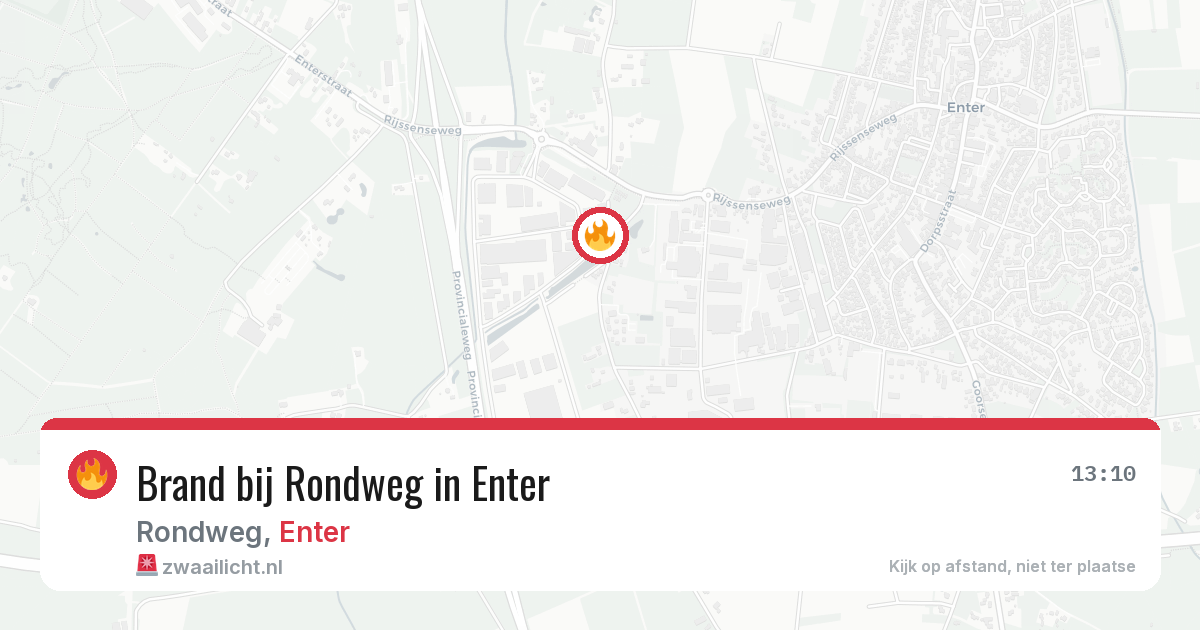 Brand bij Rondweg in Enter — 29 jun 2026