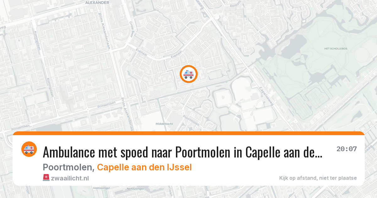 Ambulance met spoed naar Poortmolen in Capelle aan den IJssel — 16 mei 2026