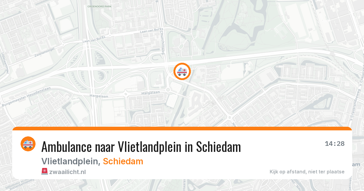 Ambulance naar Vlietlandplein in Schiedam — 10 aug 2026