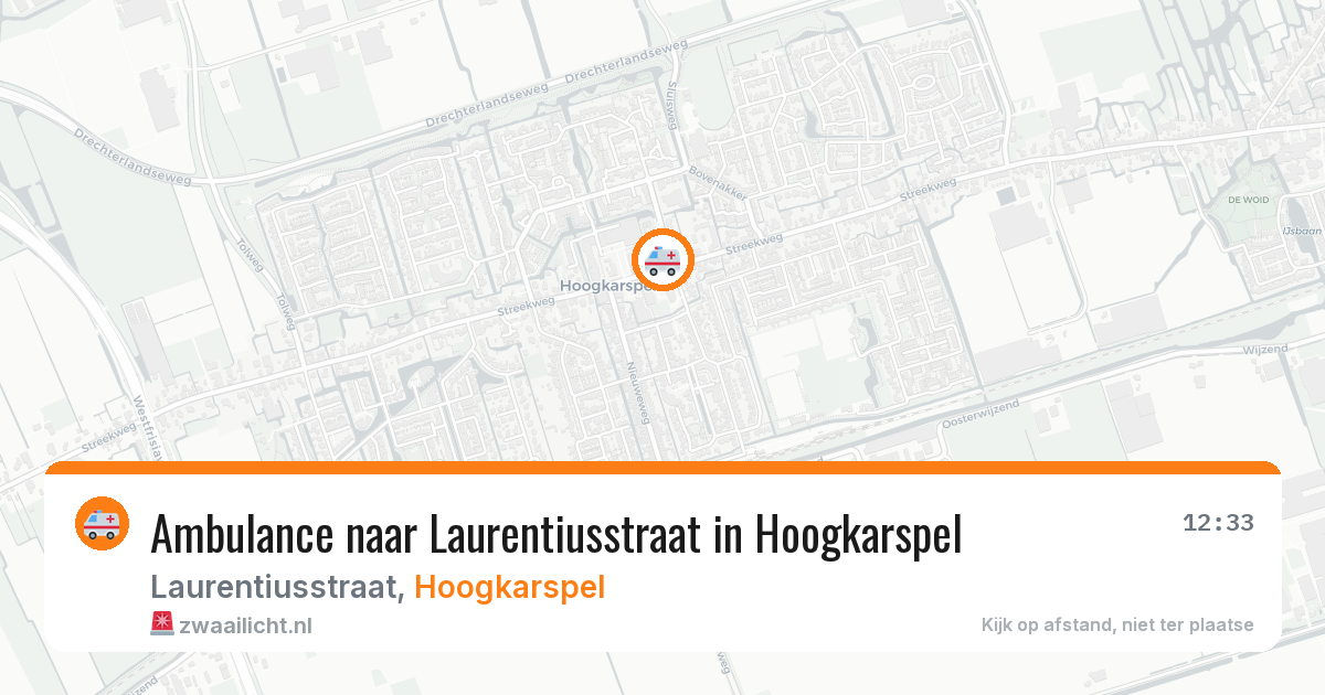 Ambulance naar Laurentiusstraat in Hoogkarspel — 8 feb 2026