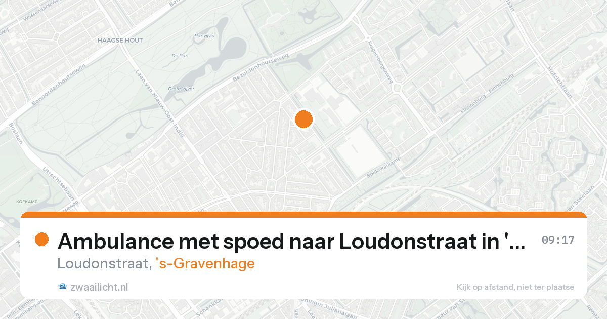Ambulance met spoed naar Loudonstraat in 's-Gravenhage — 20 aug 2026