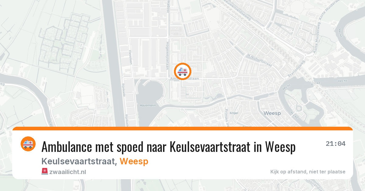 Ambulance met spoed naar Keulsevaartstraat in Weesp — 29 jul 2026