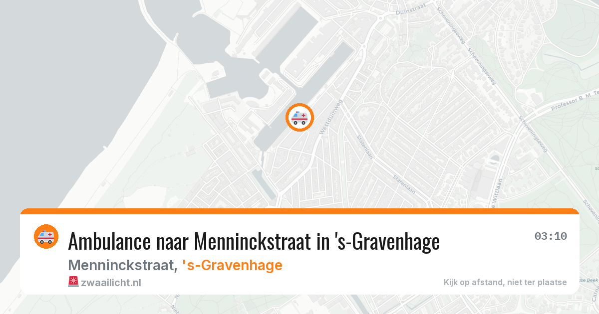 Ambulance naar Menninckstraat in 's-Gravenhage — 29 jul 2026