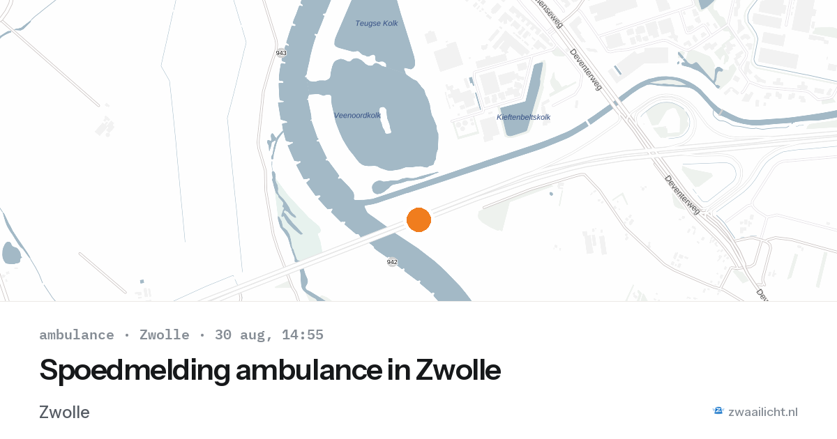 Spoedmelding ambulance in Zwolle — 30 aug 2026