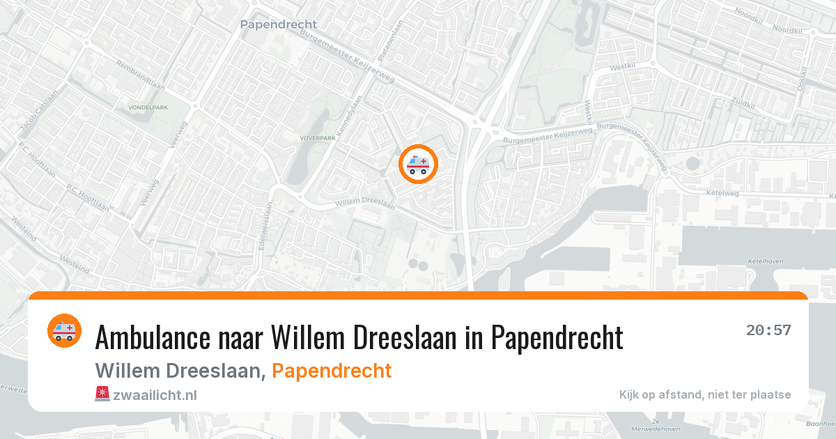 Ambulance naar Willem Dreeslaan in Papendrecht — 9 mei 2026