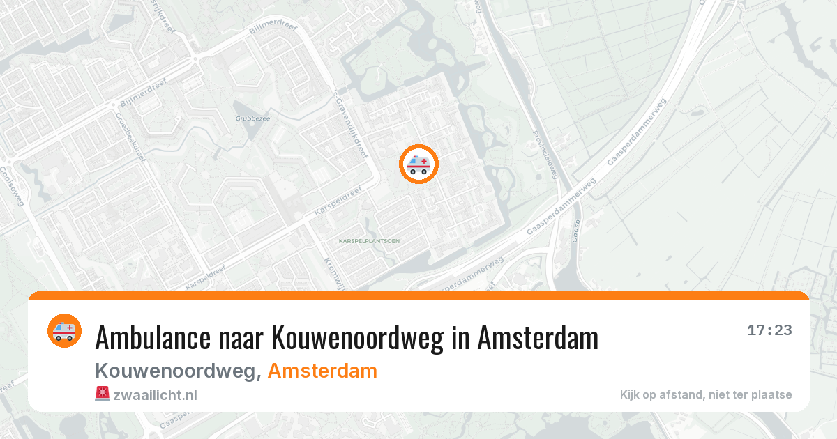 Ambulance naar Kouwenoordweg in Amsterdam — 6 jun 2026