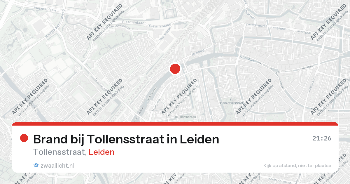 Brand bij Tollensstraat in Leiden — 7 mrt 2026