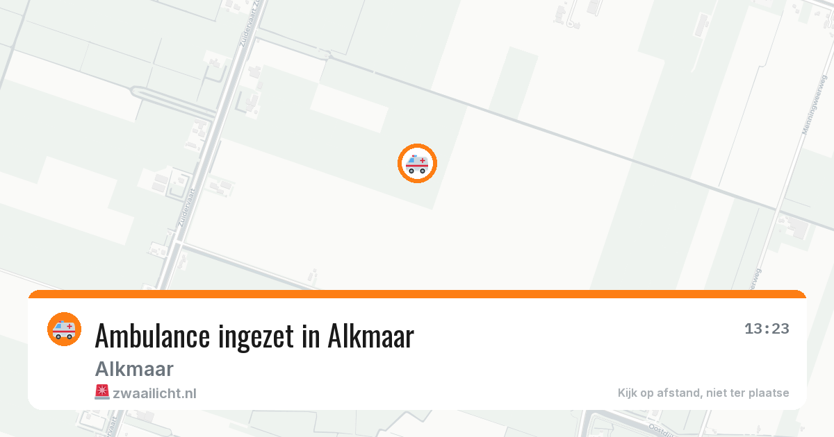 Ambulance ingezet in Alkmaar — 12 aug 2026