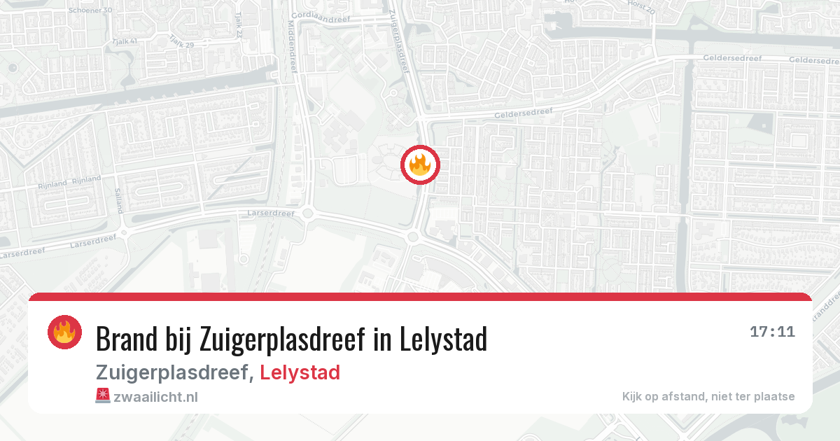 Brand bij Zuigerplasdreef in Lelystad — 4 mrt 2026
