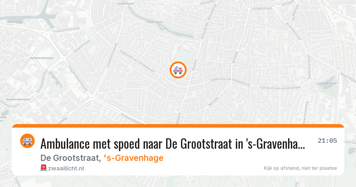 Ambulance met spoed naar De Grootstraat in 's-Gravenhage — 25 feb 2026