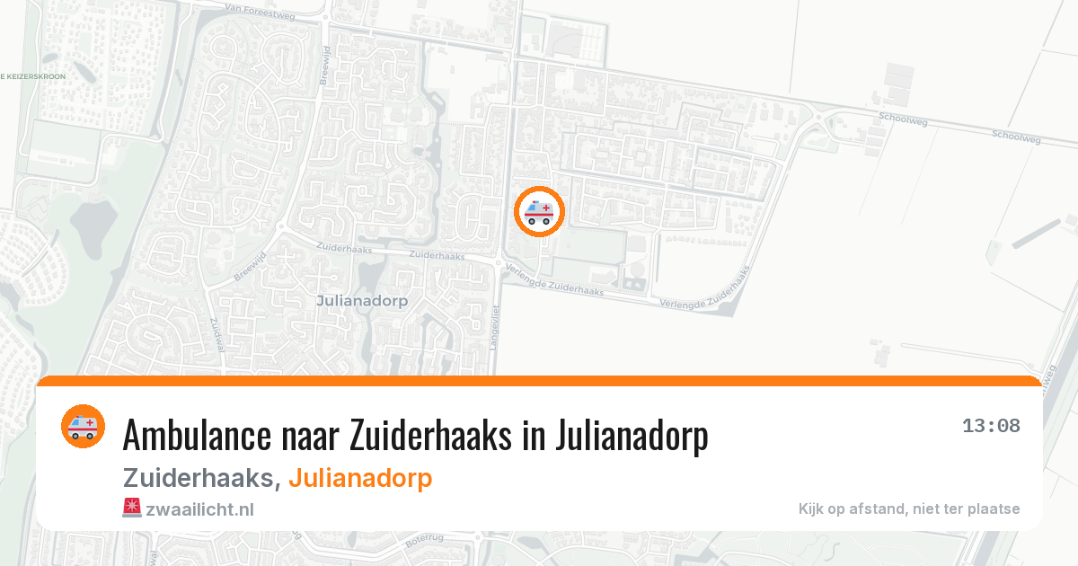 Ambulance naar Zuiderhaaks in Julianadorp — 8 mrt 2026