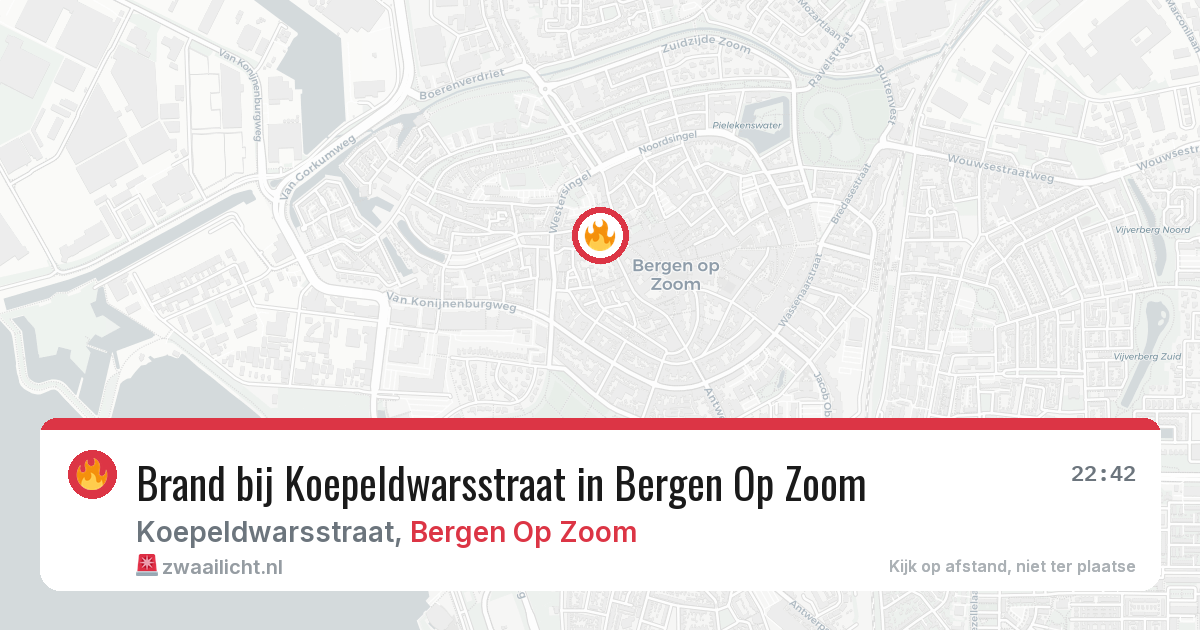 Brand bij Koepeldwarsstraat in Bergen Op Zoom — 8 jun 2026